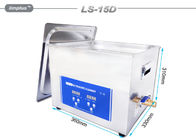 máquina da limpeza ultrassônica da capacidade 15liter, líquido de limpeza ultrassônico de aço inoxidável da joia