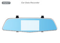 4,3 gravador de dados do carro da polegada HDMI com o espelho dobro da parte traseira da câmera