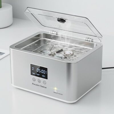 Limpeza ultra-sônica de mesa com proteção de segurança e tanque de aço inoxidável que fornece limpeza para equipamentos de precisão