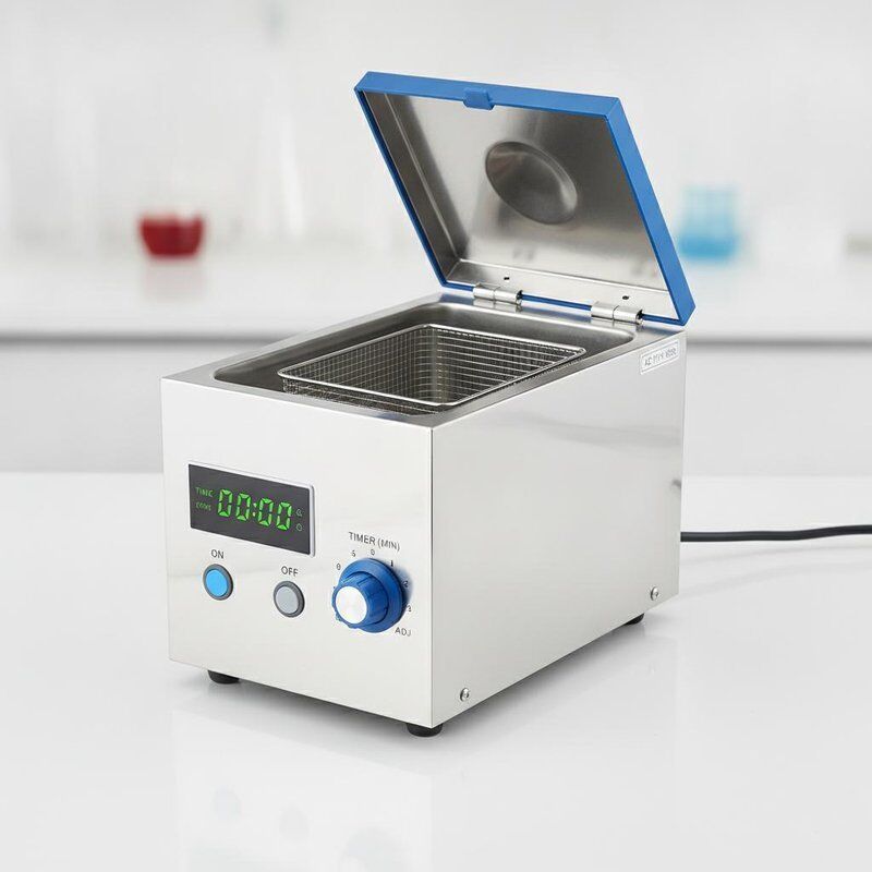 AC 110V 60Hz Power Supply Table Top Ultrasonic Cleaner Featuring 280x180x200mm Unit Size and Adjustable 0-30min Timer Setting